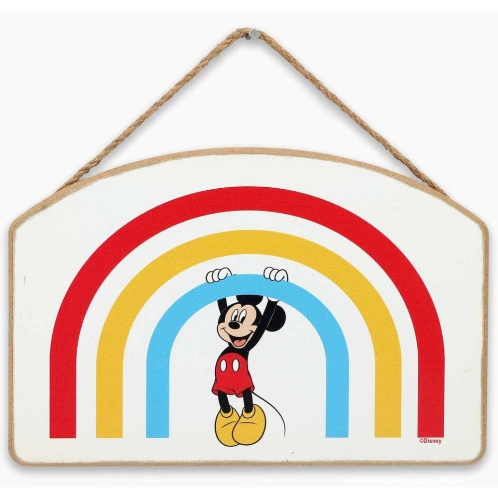 Disney Mickey Mouse Hanging Wall Art With Rainbow